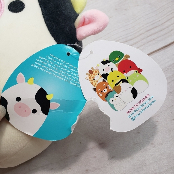 Squishmallows Connor The Cow Black Cream 8 Inch 2022 - Picture 7 of 11
